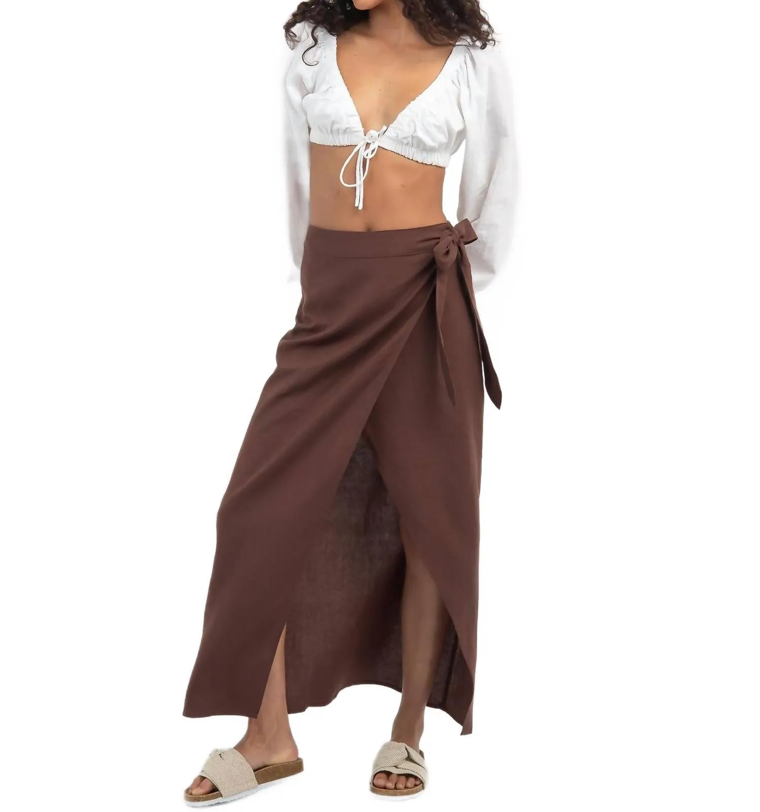 Jupe Longue Lucinda en Chocolat