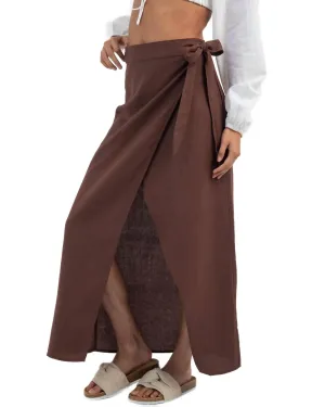 Jupe Longue Lucinda en Chocolat