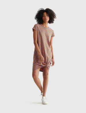 Robe chemisier à devant torsadé Lucky Brand - Rayures bleues