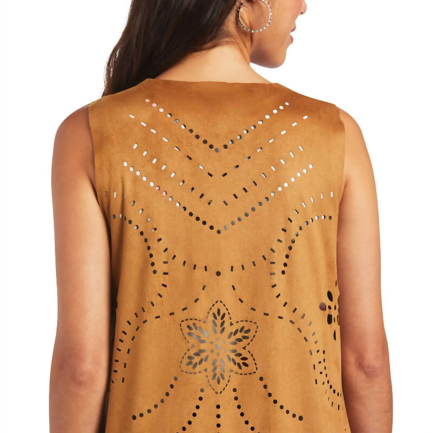 Veste en suédine Magdalena en couleur beige