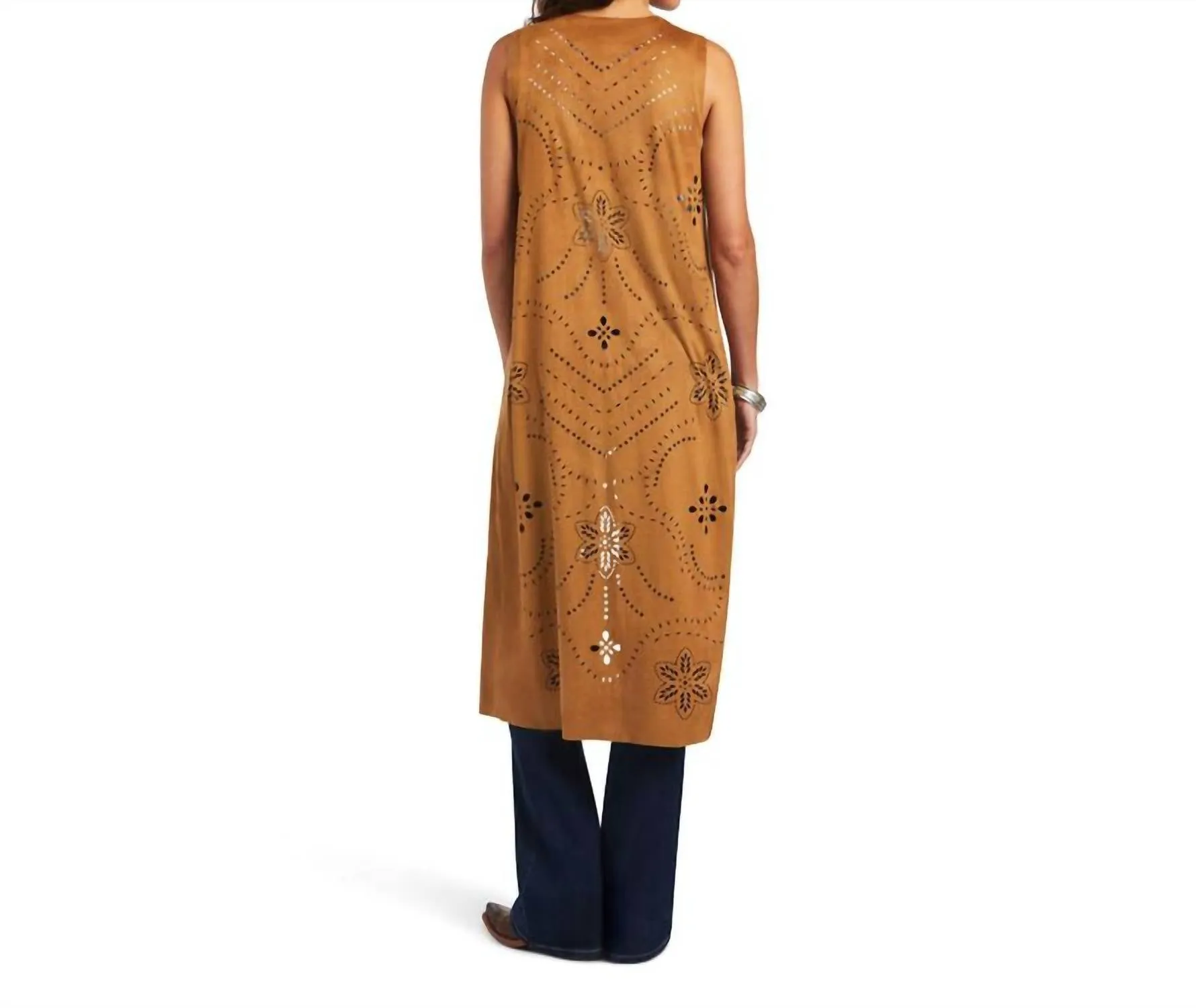 Veste en suédine Magdalena en couleur beige