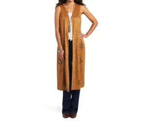 Veste en suédine Magdalena en couleur beige