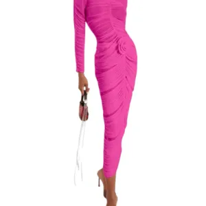Ensemble jupe et haut en mesh ruchés avec application florale