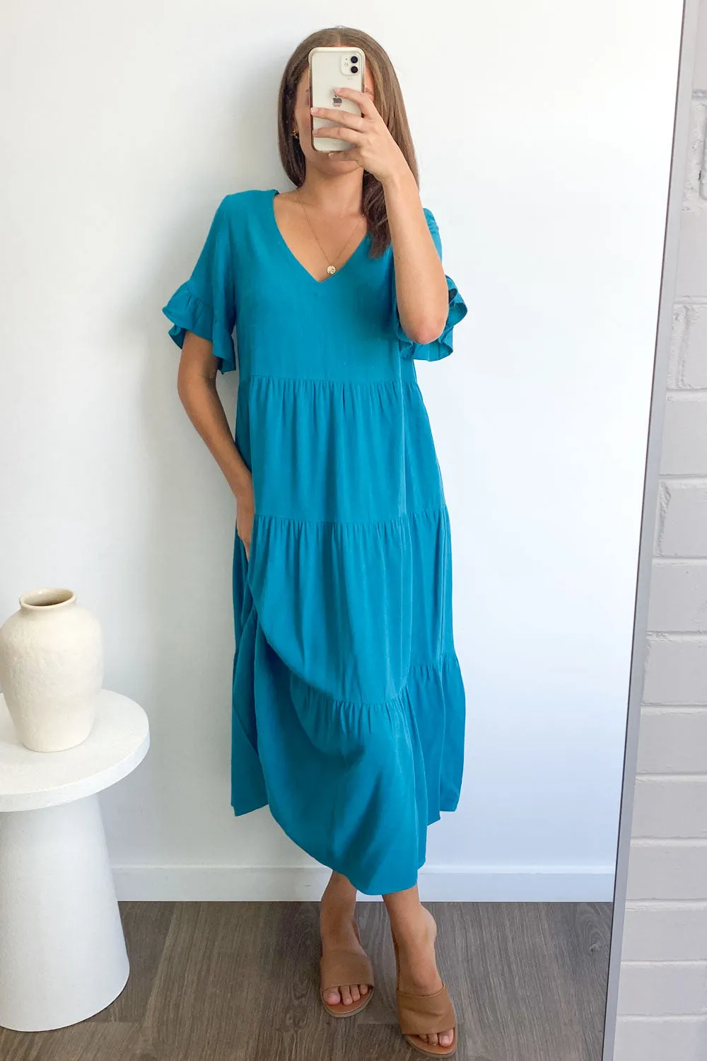 Robe Michelle Midi - Couleurs Vives d'Été