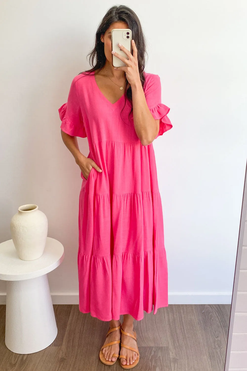 Robe Michelle Midi - Couleurs Vives d'Été