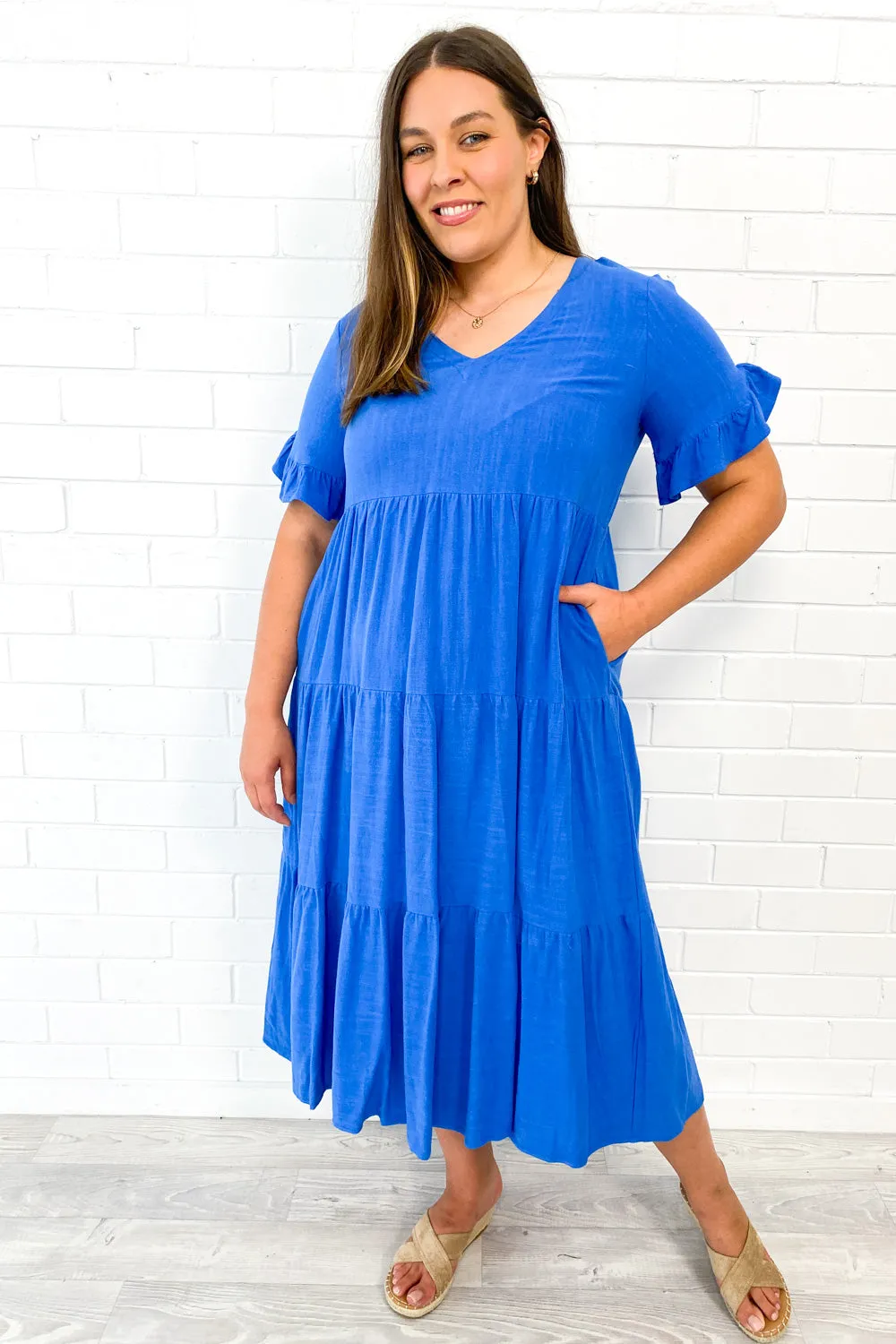 Robe Michelle Midi - Couleurs Vives d'Été