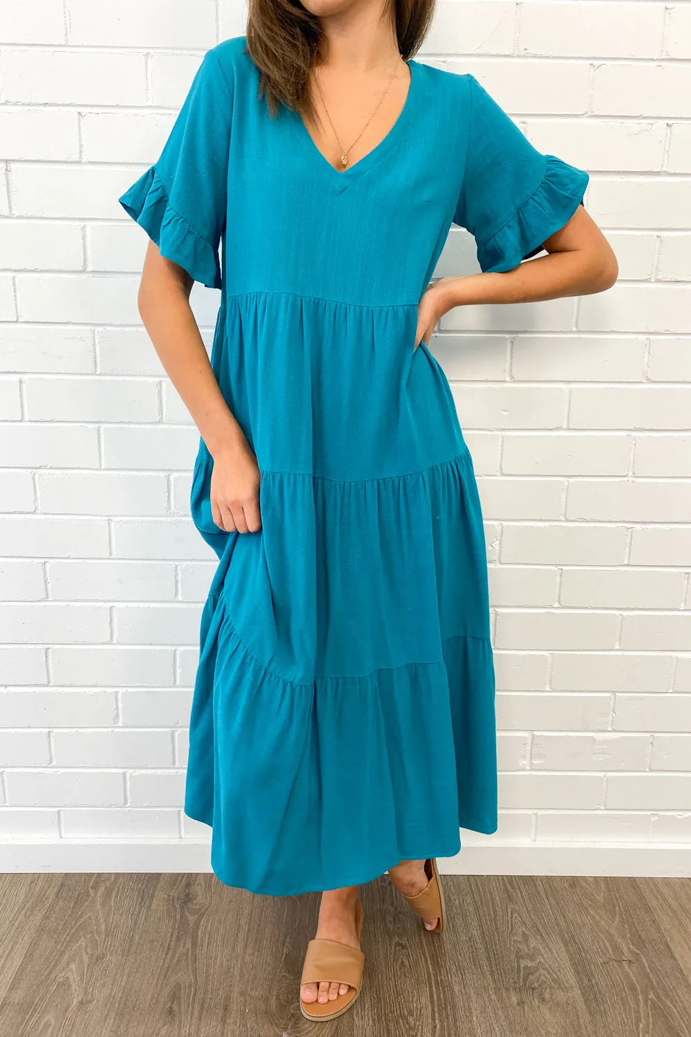Robe Michelle Midi - Couleurs Vives d'Été