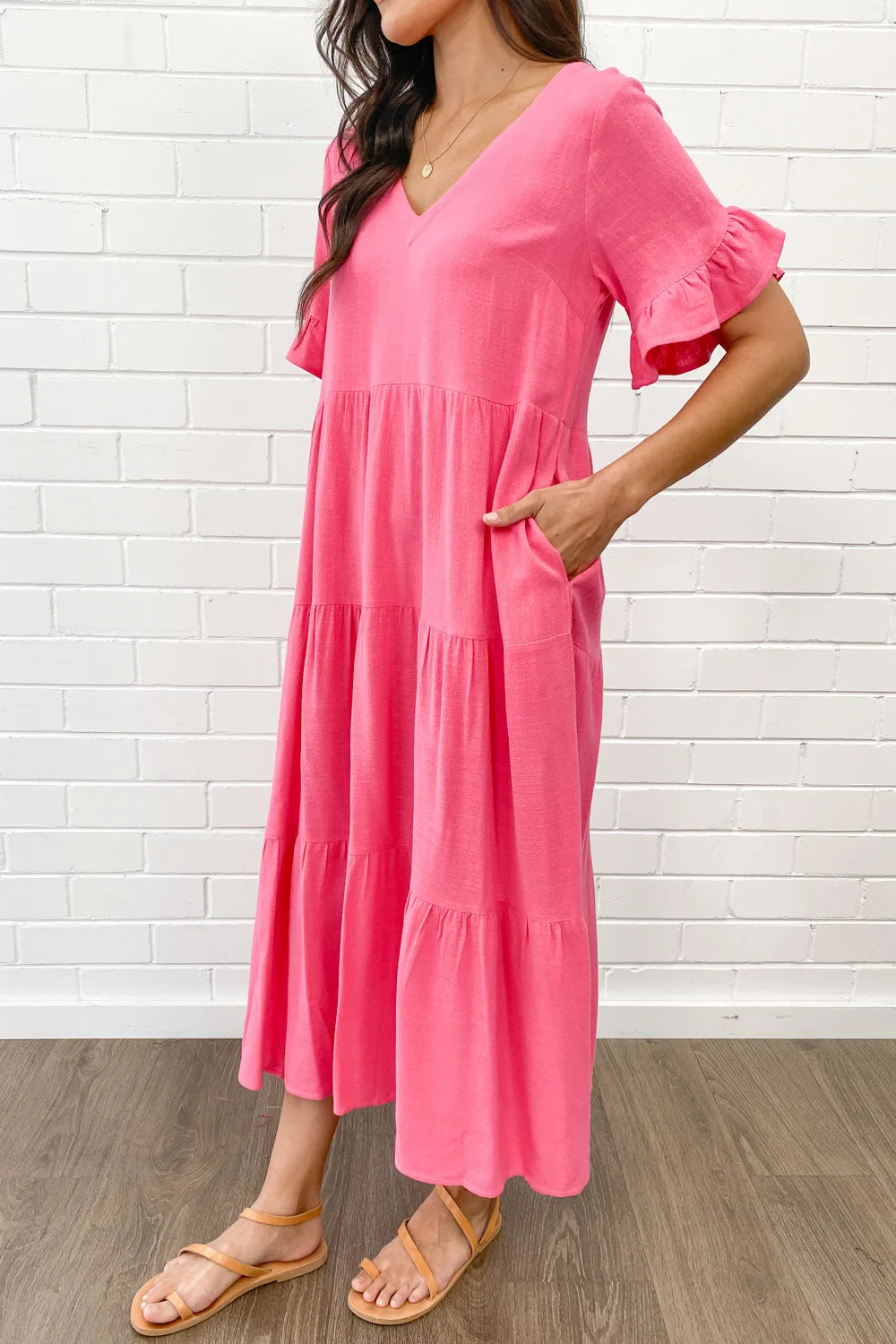 Robe Michelle Midi - Couleurs Vives d'Été