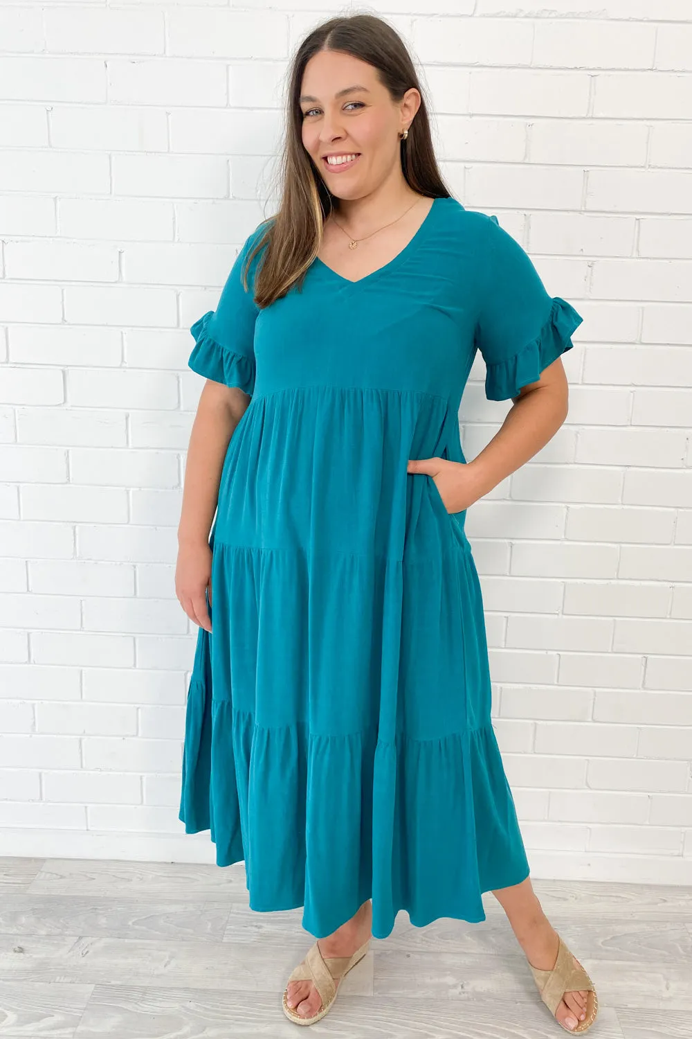 Robe Michelle Midi - Couleurs Vives d'Été