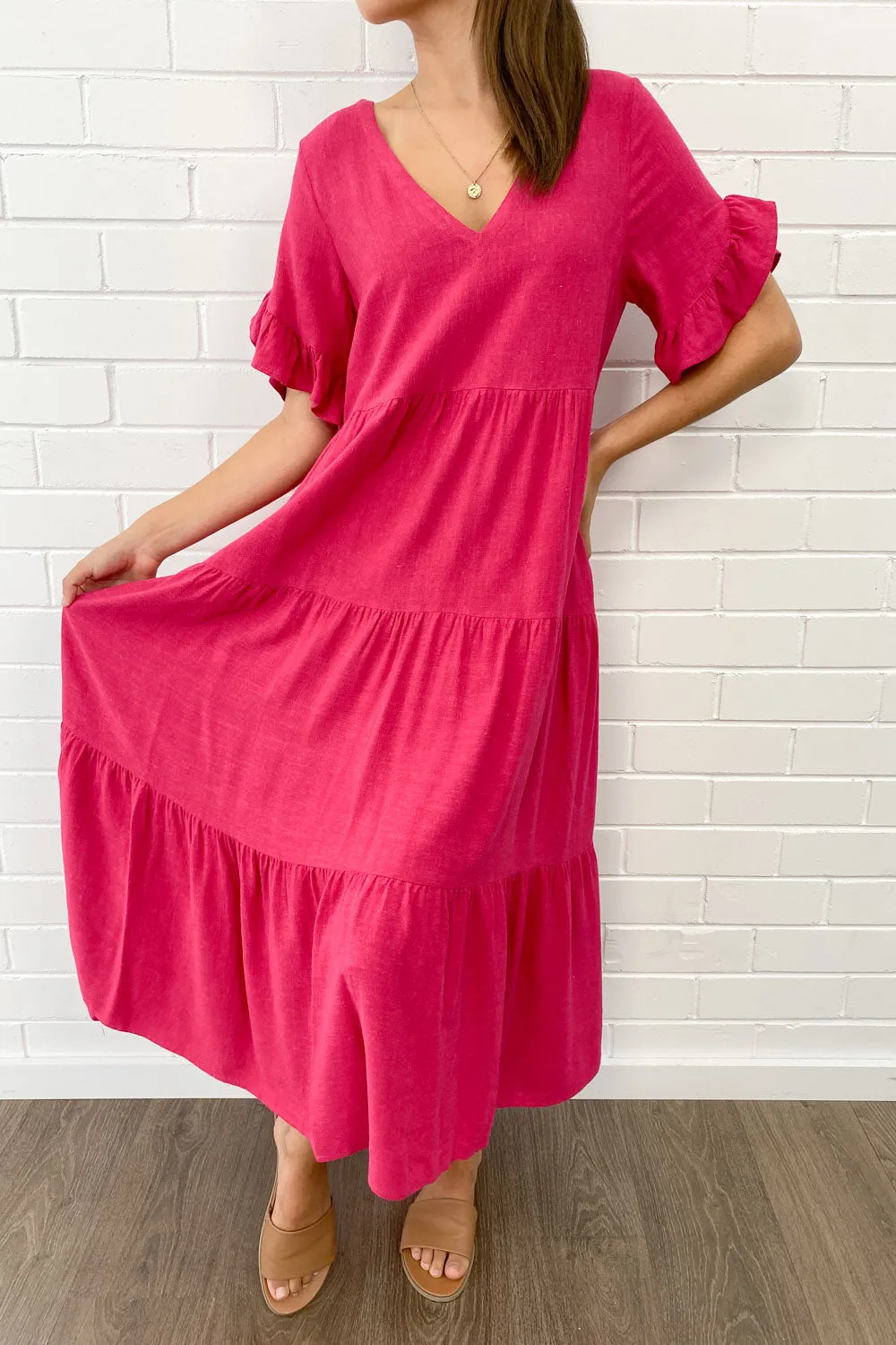 Robe Michelle Midi - Couleurs Vives d'Été