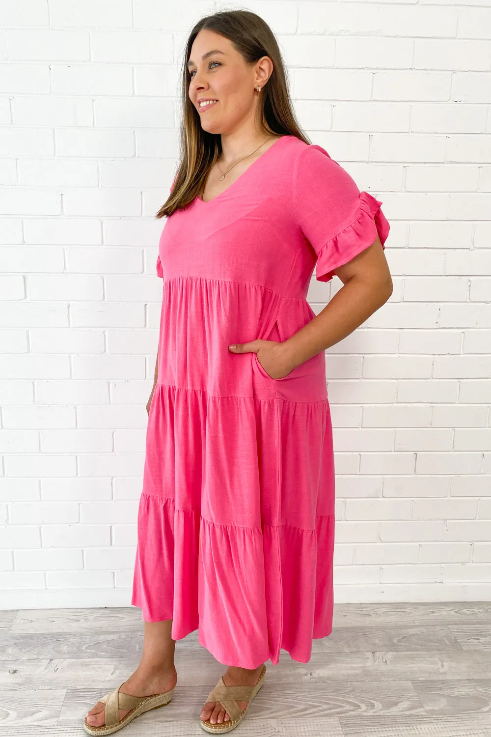 Robe Michelle Midi - Couleurs Vives d'Été