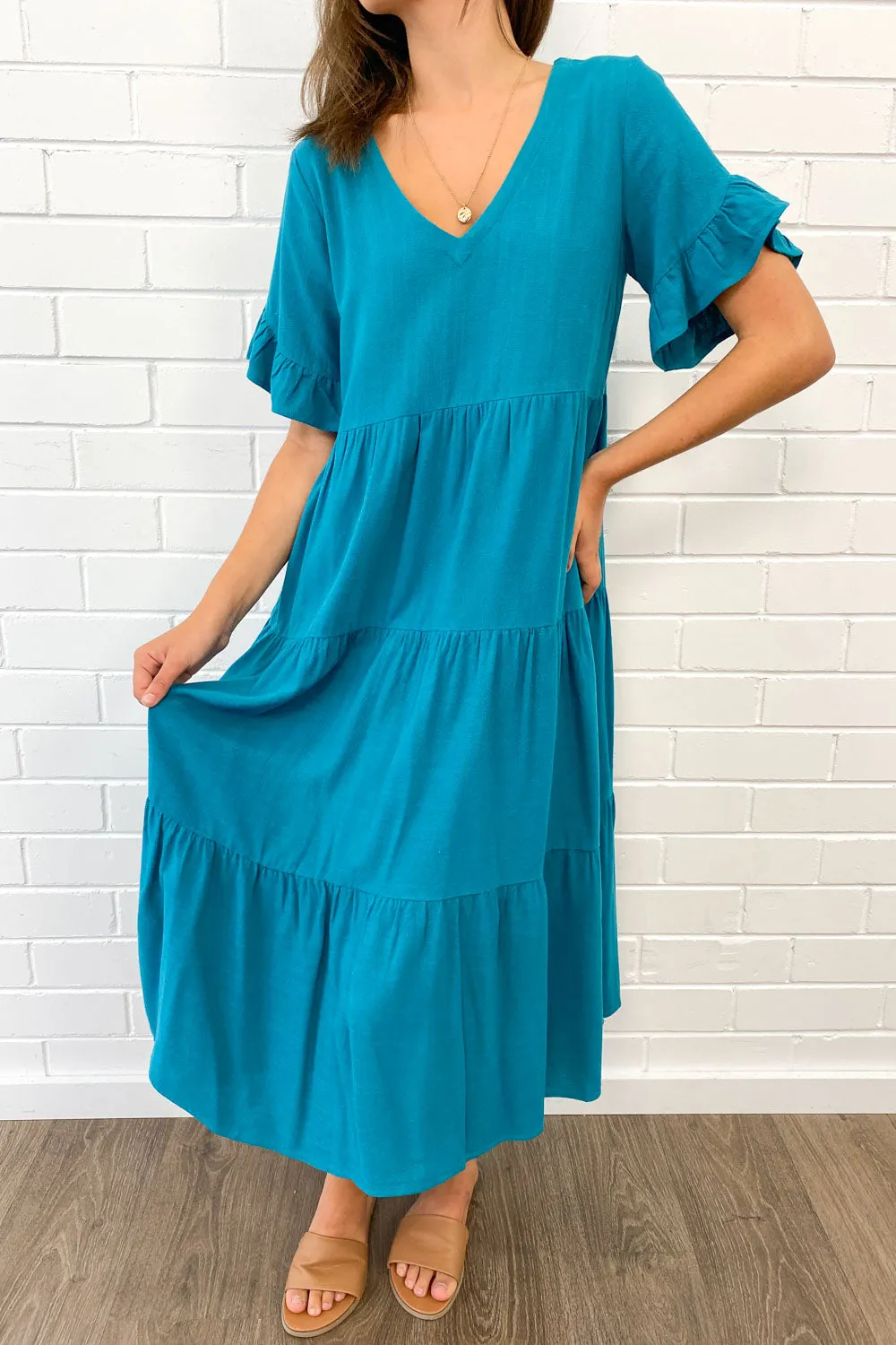 Robe Michelle Midi - Couleurs Vives d'Été