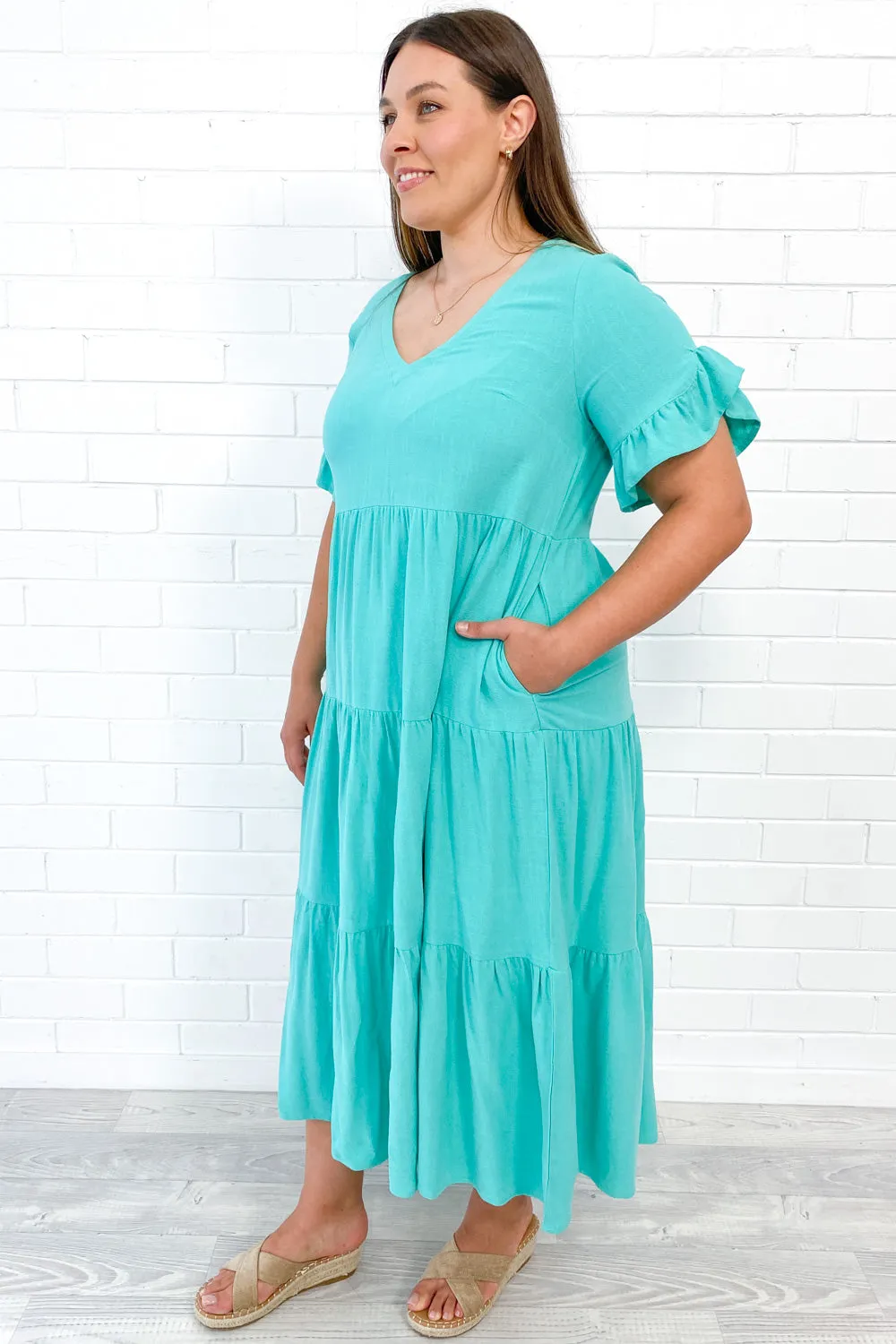 Robe Michelle Midi - Couleurs Vives d'Été