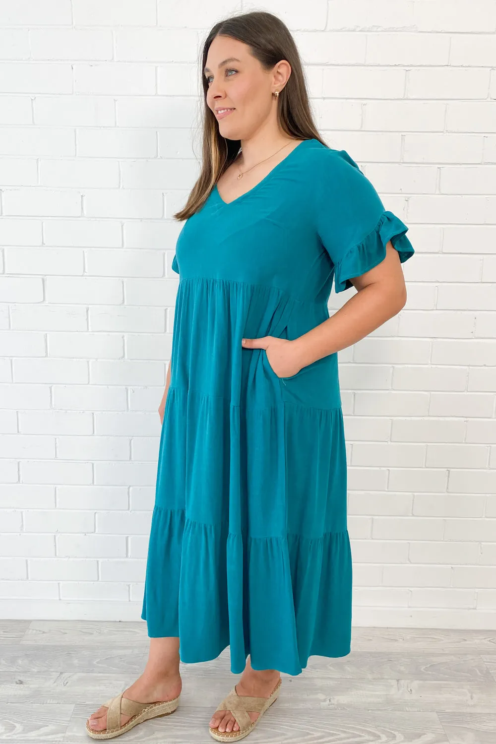 Robe Michelle Midi - Couleurs Vives d'Été