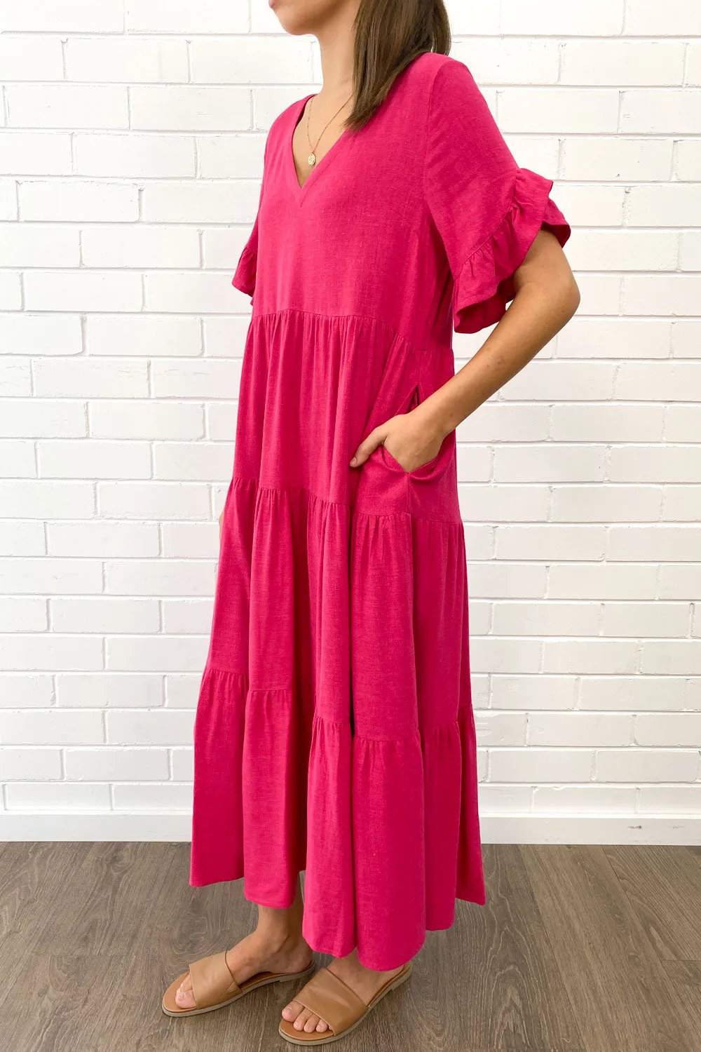 Robe Michelle Midi - Couleurs Vives d'Été