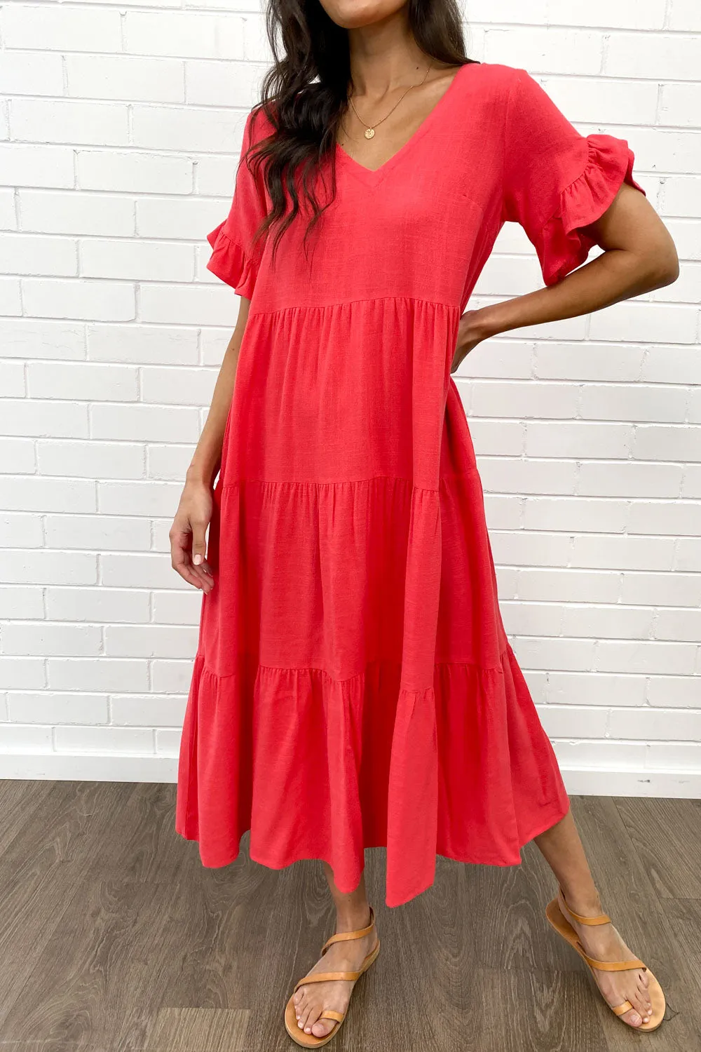 Robe Michelle Midi - Couleurs Vives d'Été