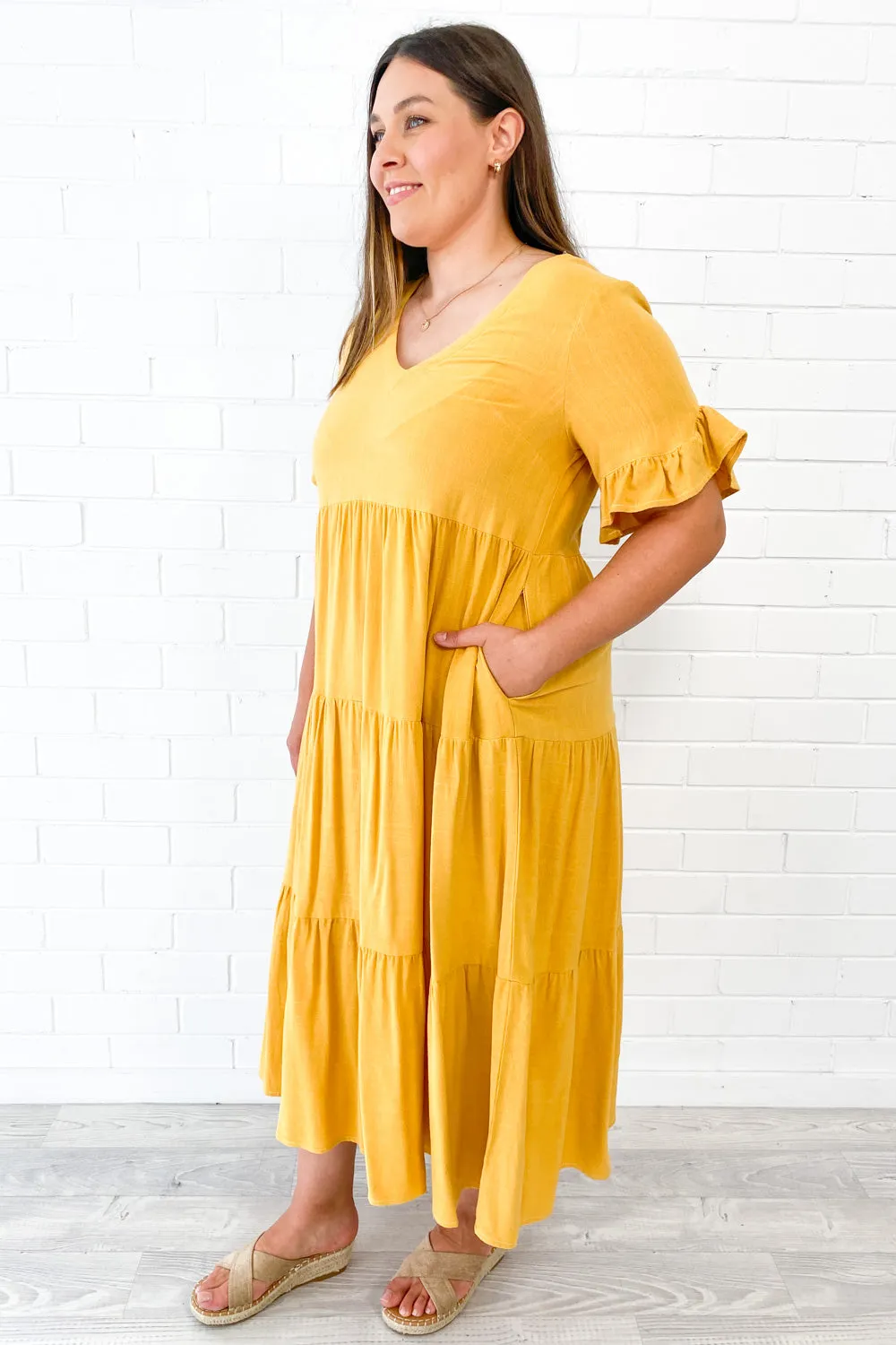 Robe Michelle Midi - Couleurs Vives d'Été
