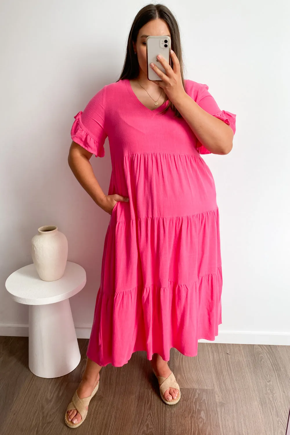 Robe Michelle Midi - Couleurs Vives d'Été