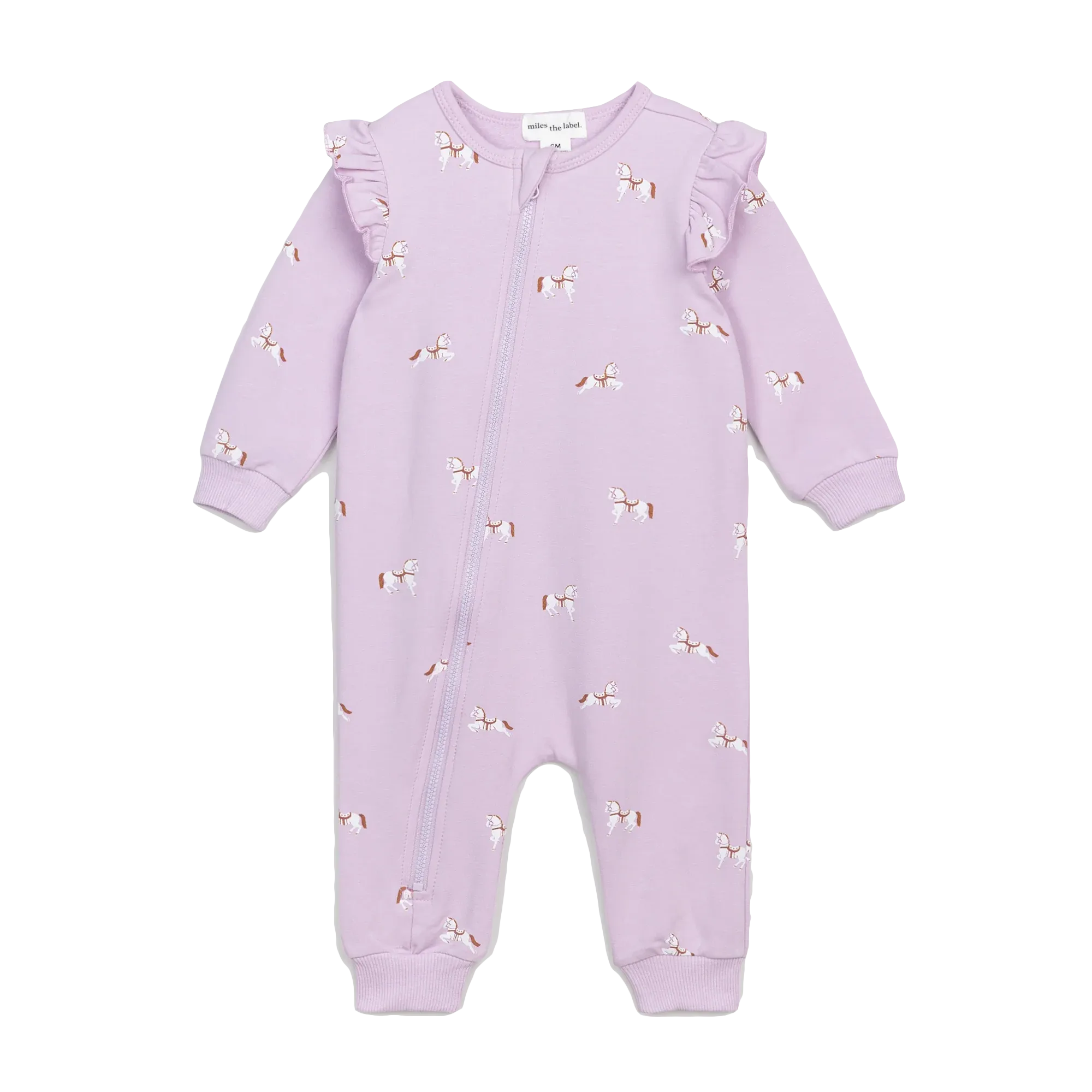 MILES THE LABEL Combinaison à volants imprimée Filly sur fond Orchidée