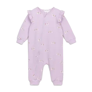 MILES THE LABEL Combinaison à volants imprimée Filly sur fond Orchidée