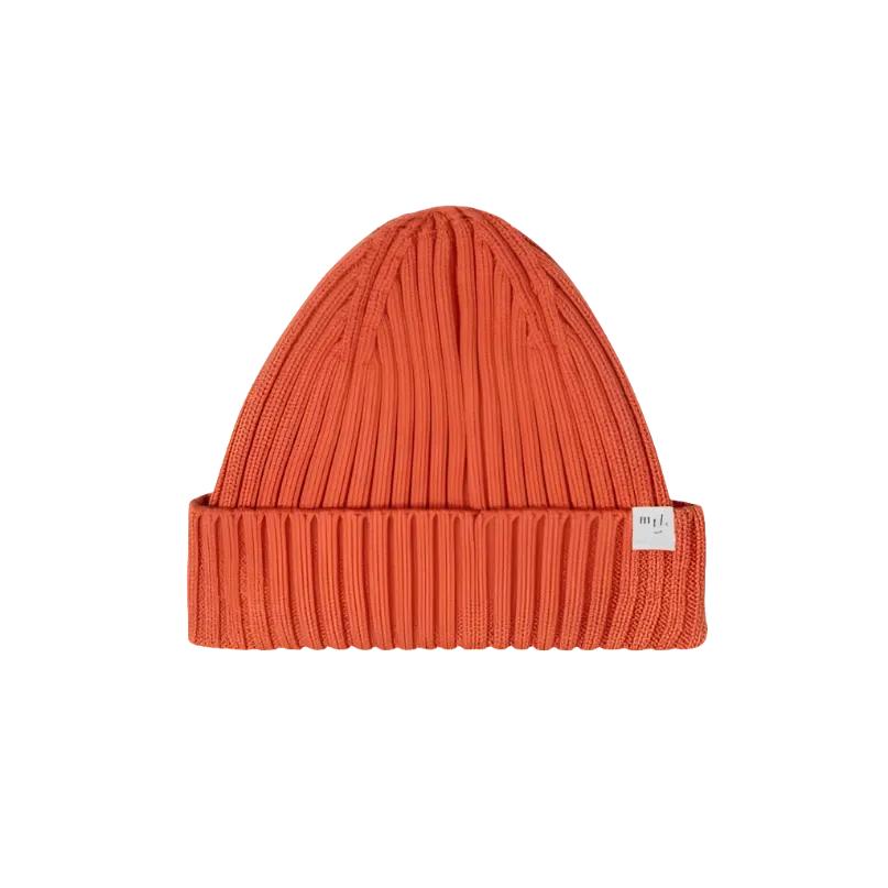 Bonnet bébé côtelé MILES THE LABEL 3-9 mois - Gingembre