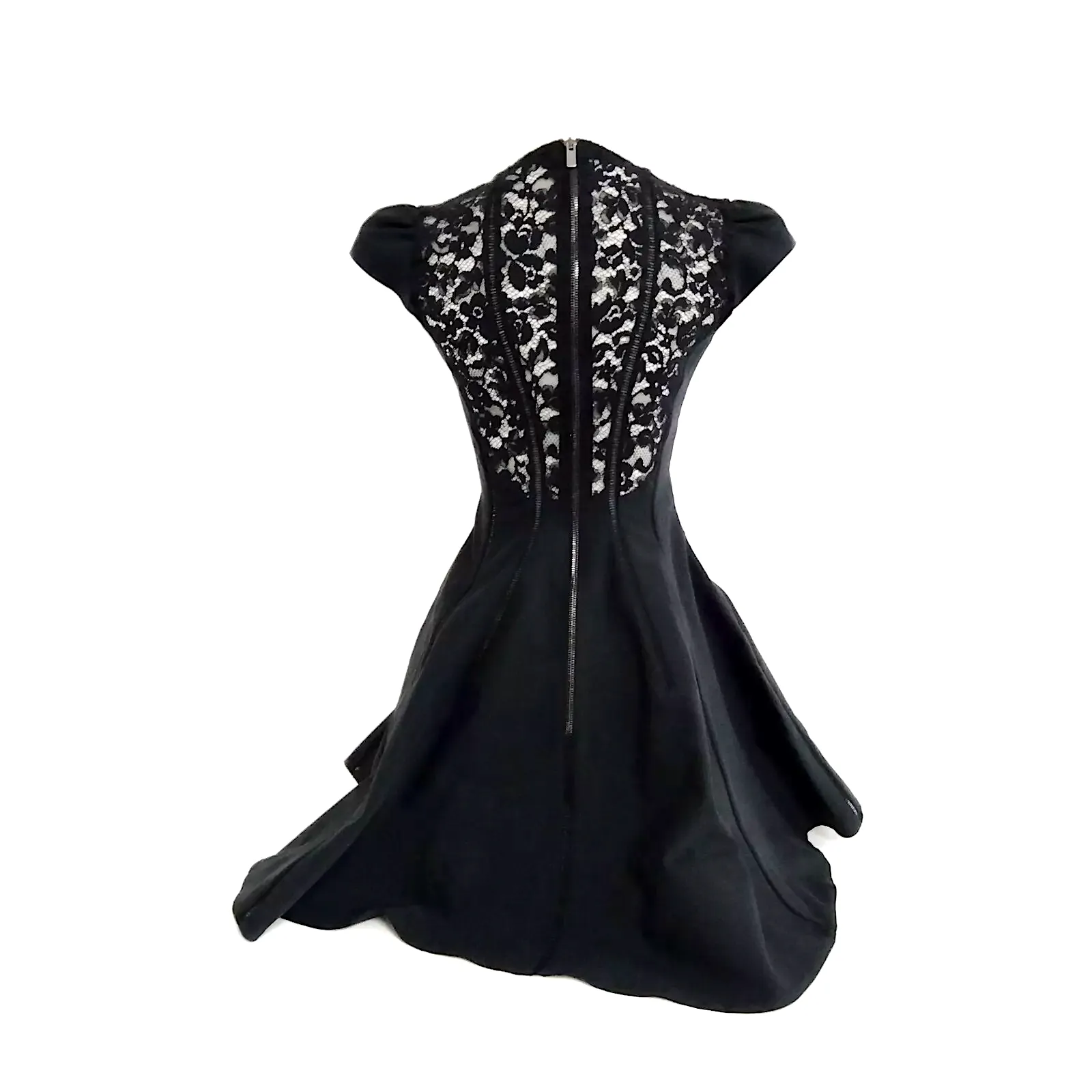 Miu Miu Italie. Robe en polyester noir, coton et nylon