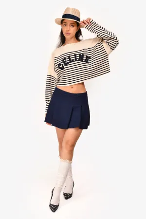 Miu Miu Jupe plissée mini bleu marine Taille 40