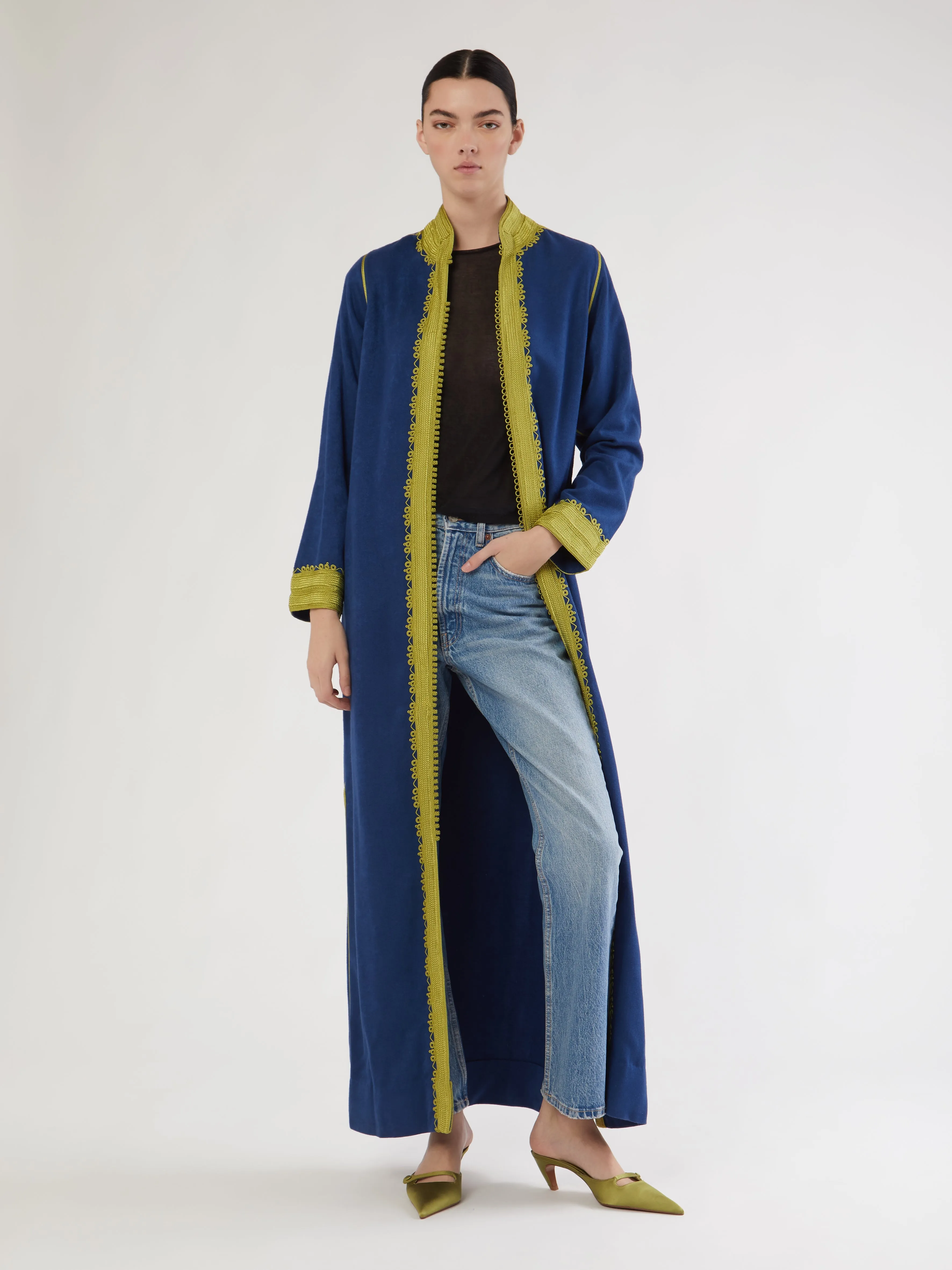 Robe longue marocaine en cachemire