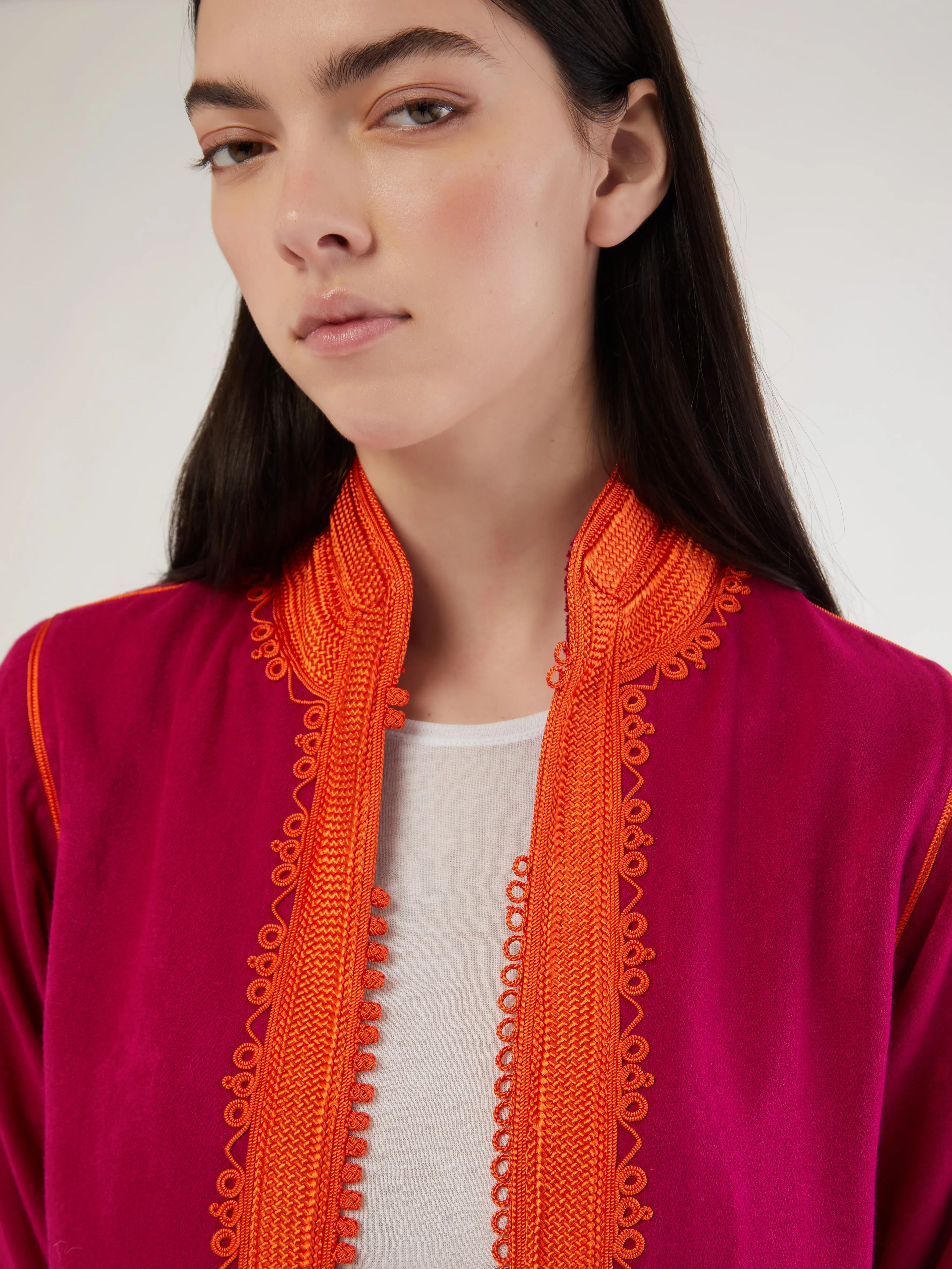 Robe longue marocaine en cachemire