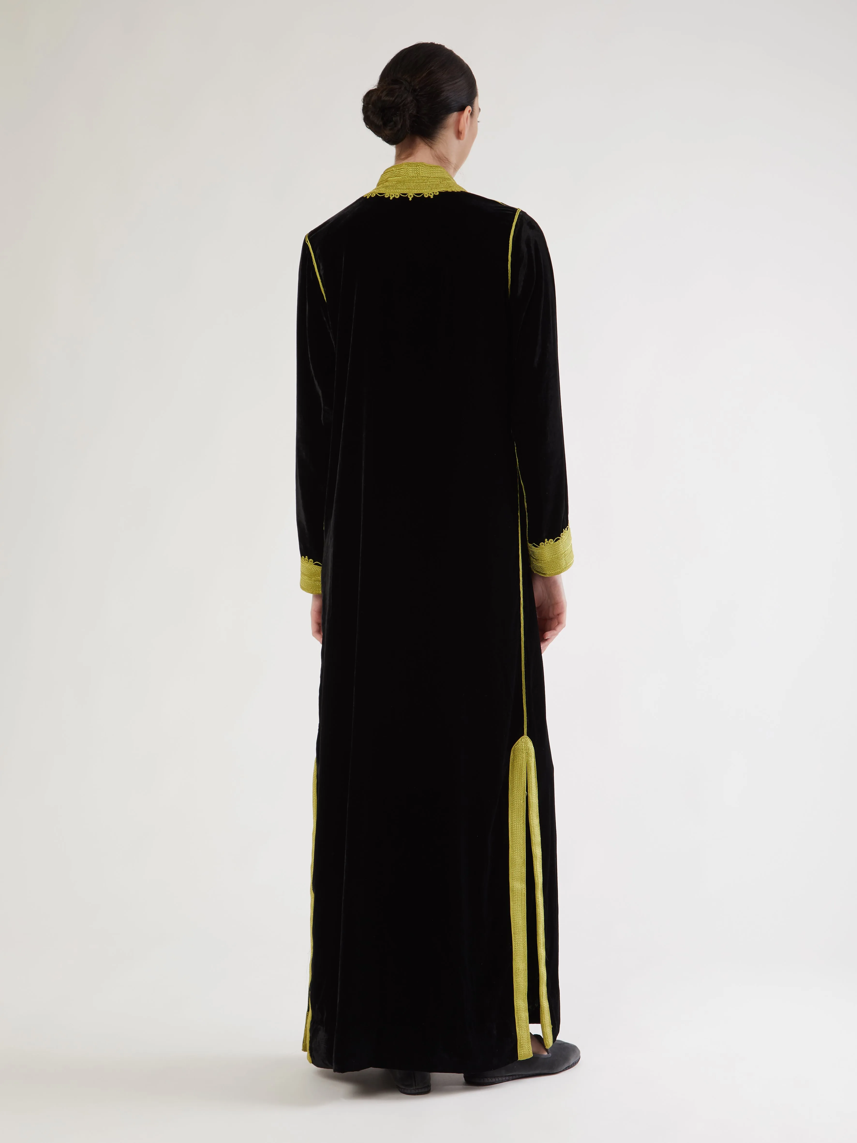 Robe longue en velours marocaine