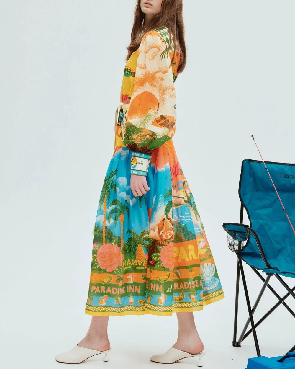 Robe chemisier Paradiso multicolore