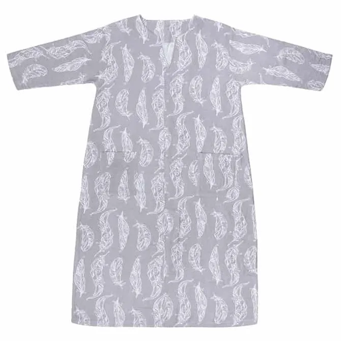 Peignoir Femme Nest Designs (Jersey de Bambou) - Gris Plume
