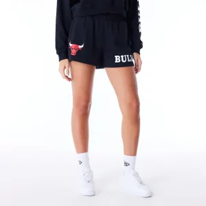 Short de sport New Era Chicago Bulls pour femme NBA Wordmark Noir