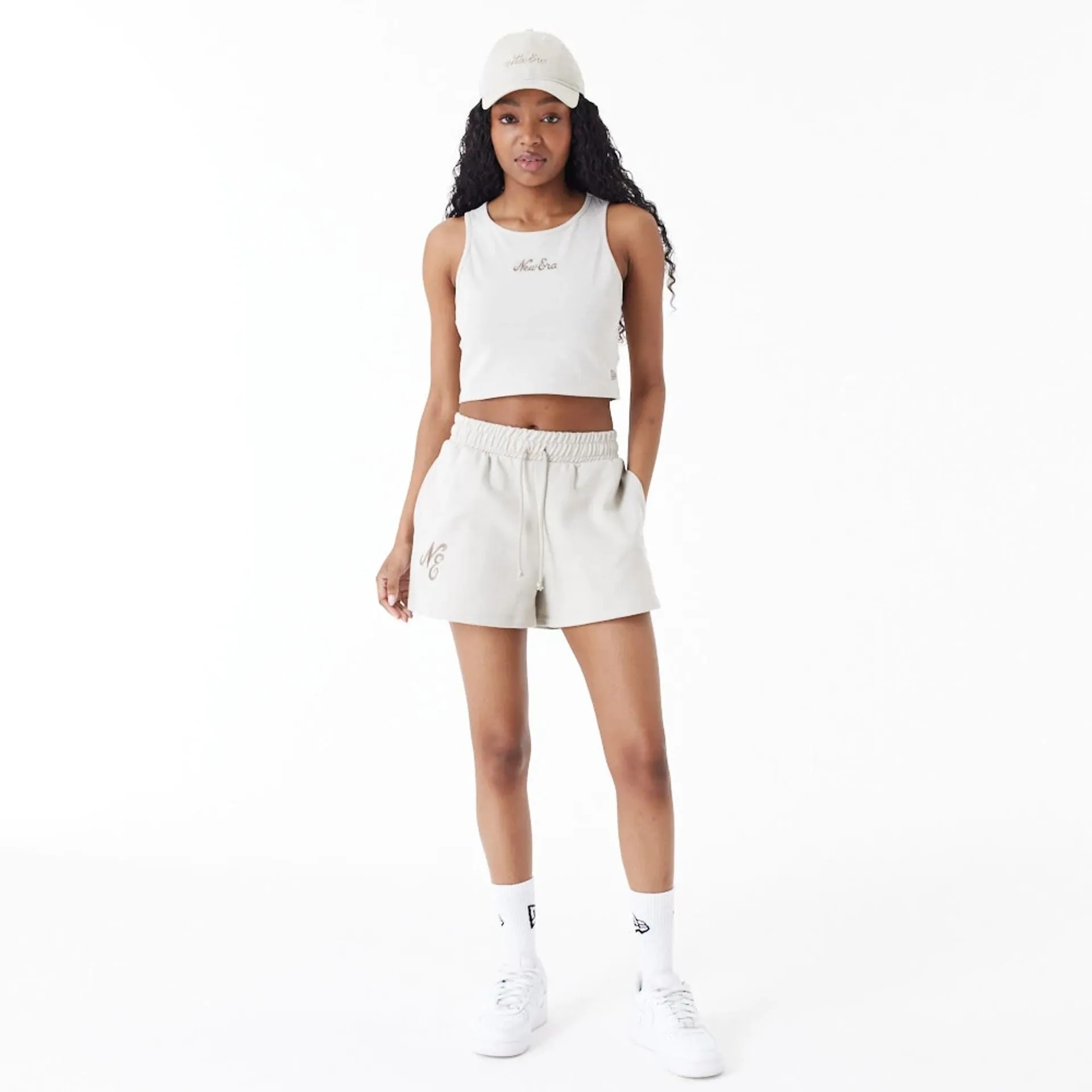 New Era Shorts de Sport New Era Stone Shorts en Sweat pour Femmes