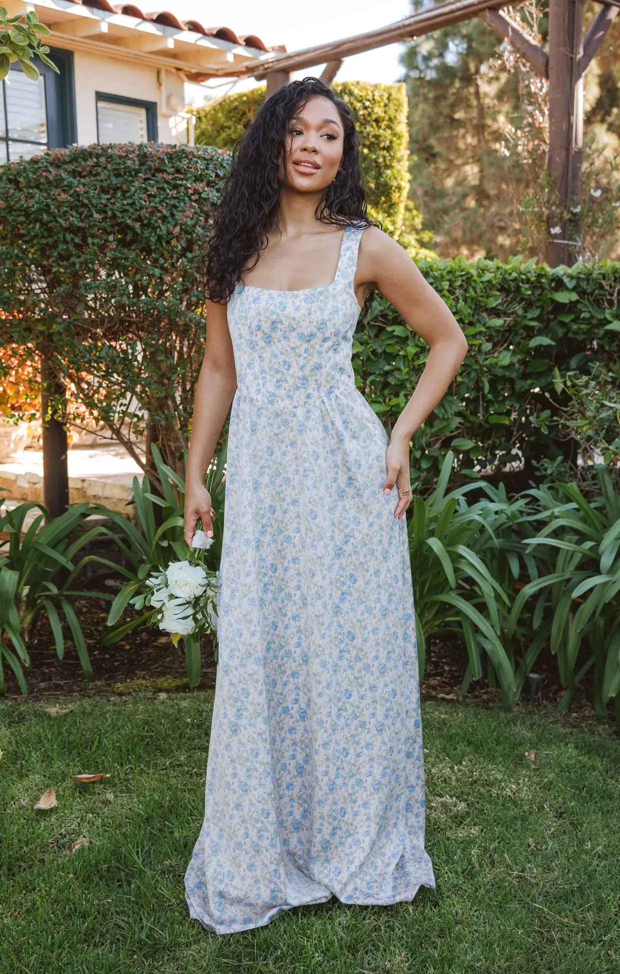 Robe Maxi Nina ~ Satin Luxe Rose Charmant