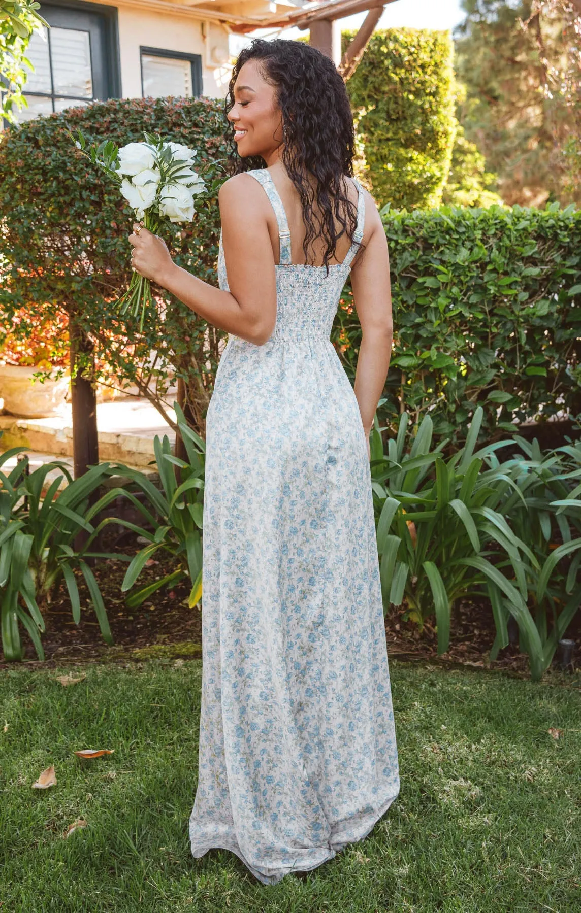 Robe Maxi Nina ~ Satin Luxe Rose Charmant