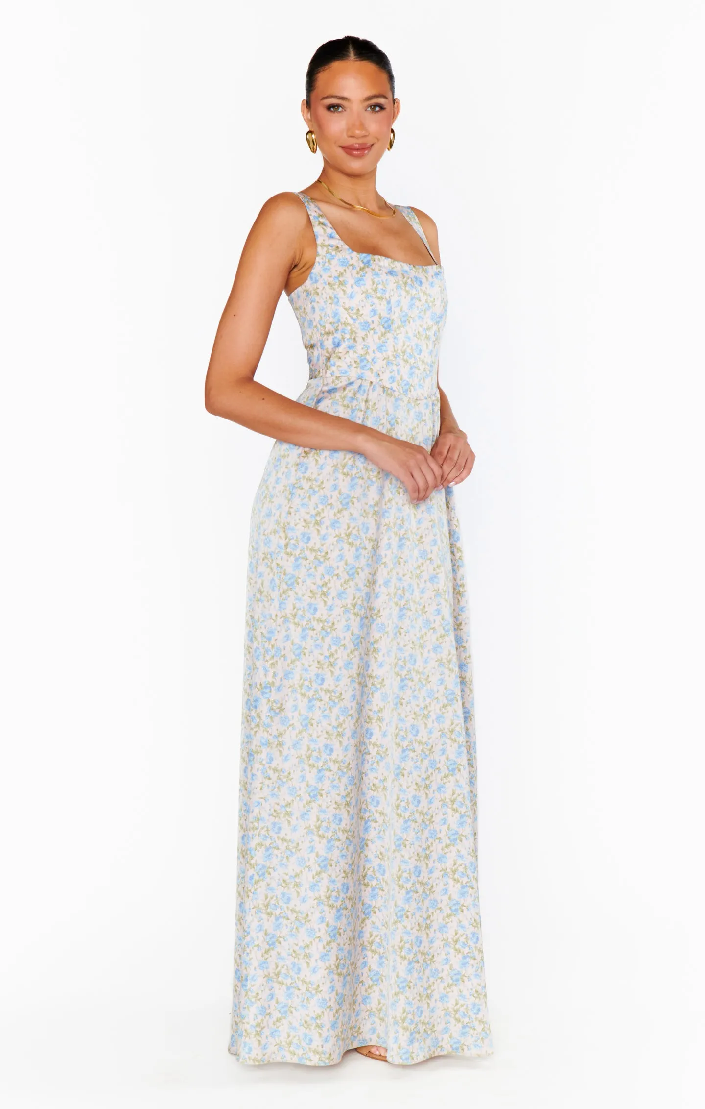 Robe Maxi Nina ~ Satin Luxe Rose Charmant