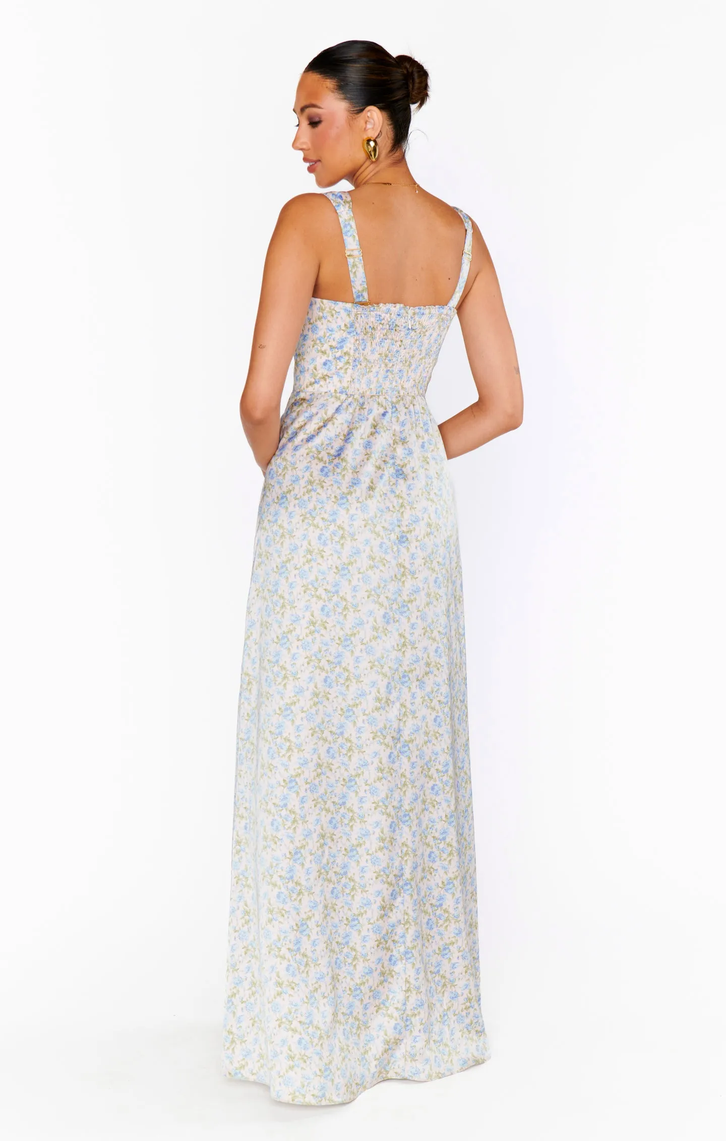 Robe Maxi Nina ~ Satin Luxe Rose Charmant