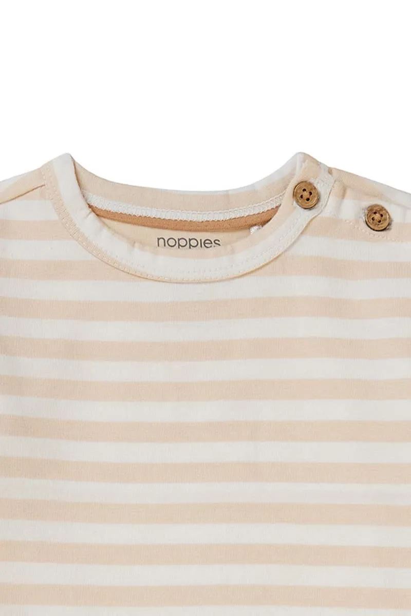 NOPPIES Tee Bhisho à manches longues rayé - Beige