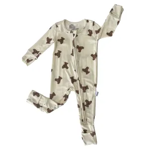 Pyjama convertible en viscose de bambou bio avec ours en peluche