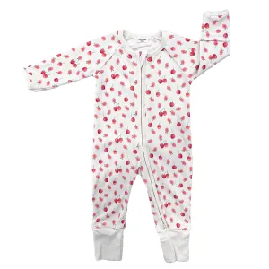 Pyjama convertible en coton bio Cerise avec Framboises