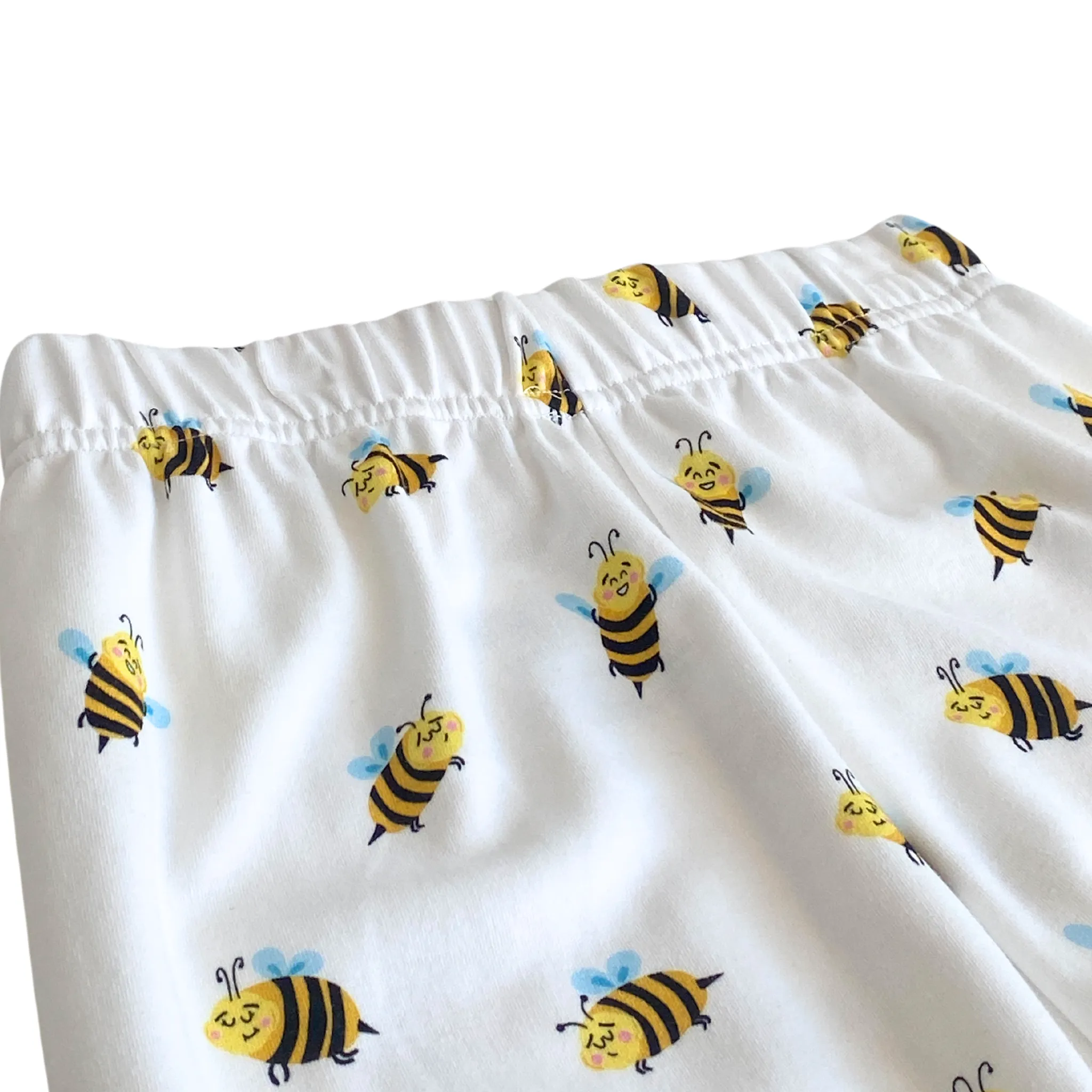 Pyjama deux pièces en coton bio avec motif abeille pour enfants