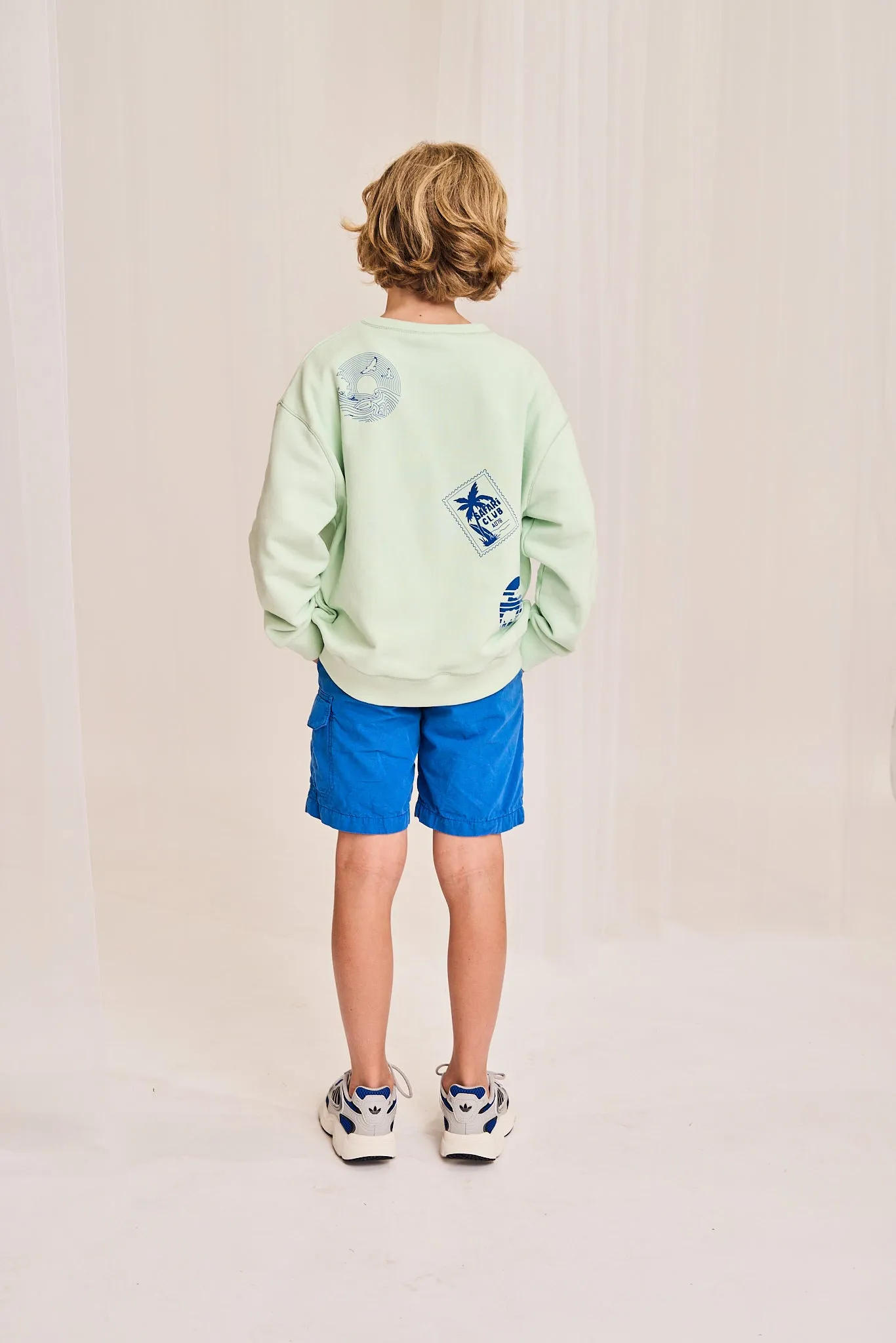 pull oscar autocollants 000400 - vert clair Ao76 Vêtements Garçons Filles