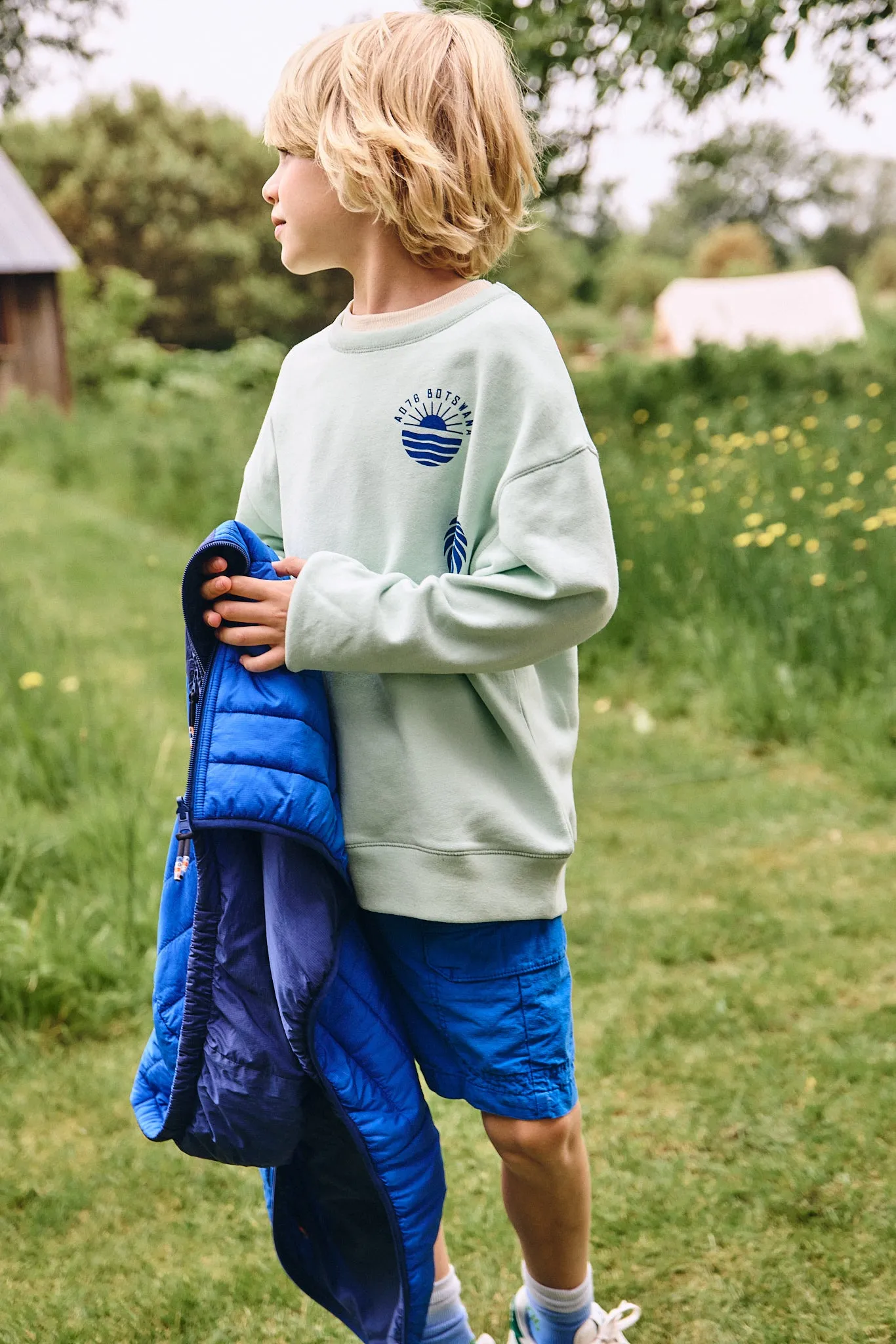 pull oscar autocollants 000400 - vert clair Ao76 Vêtements Garçons Filles