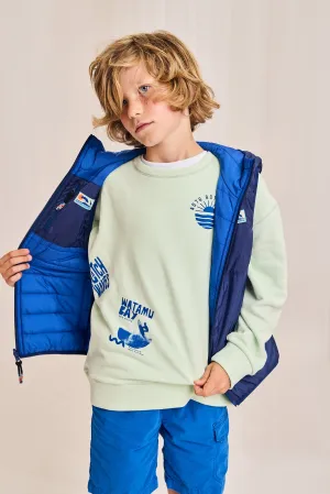 pull oscar autocollants 000400 - vert clair Ao76 Vêtements Garçons Filles
