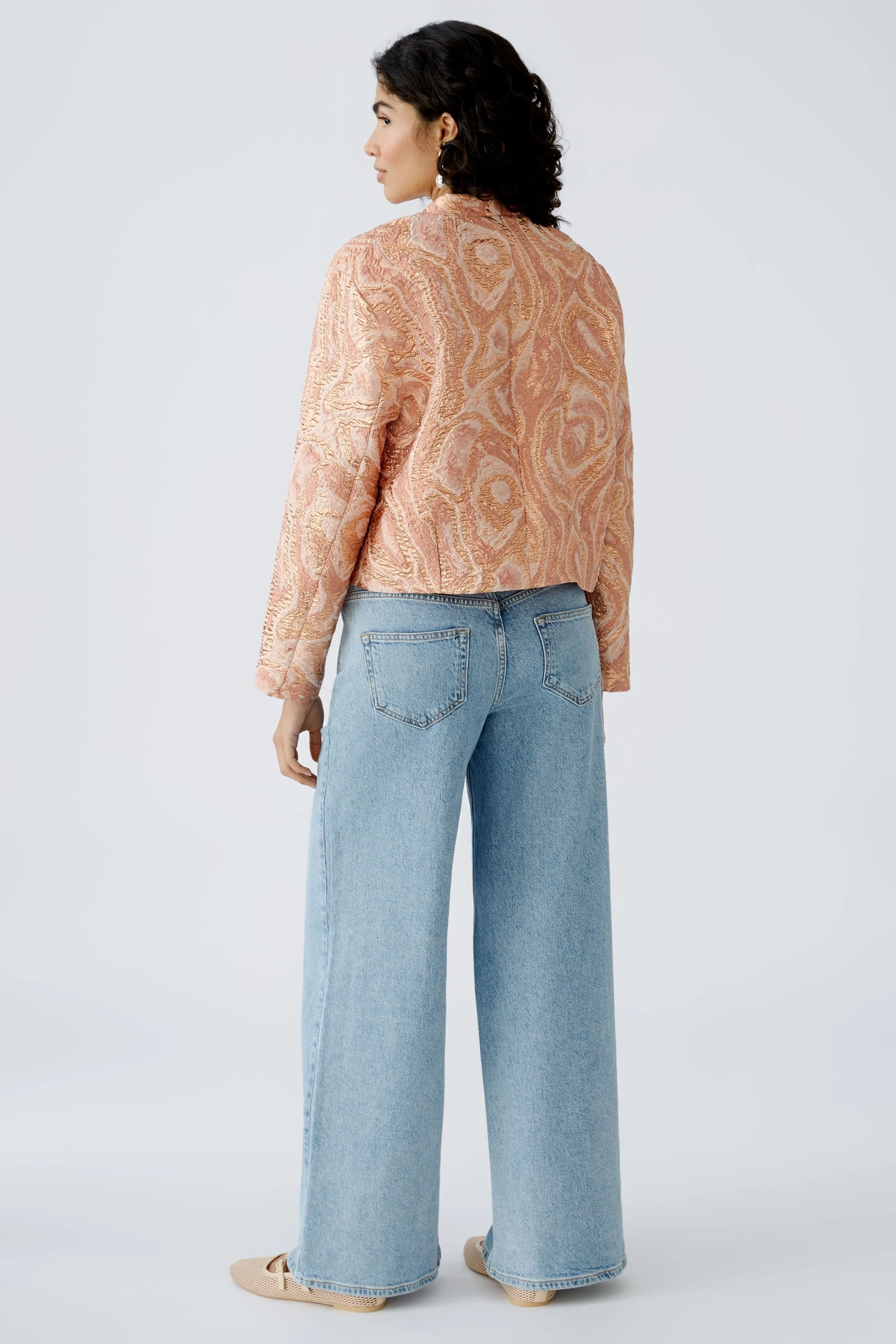 Veste Brocart Oui Rose Cooper en Rose