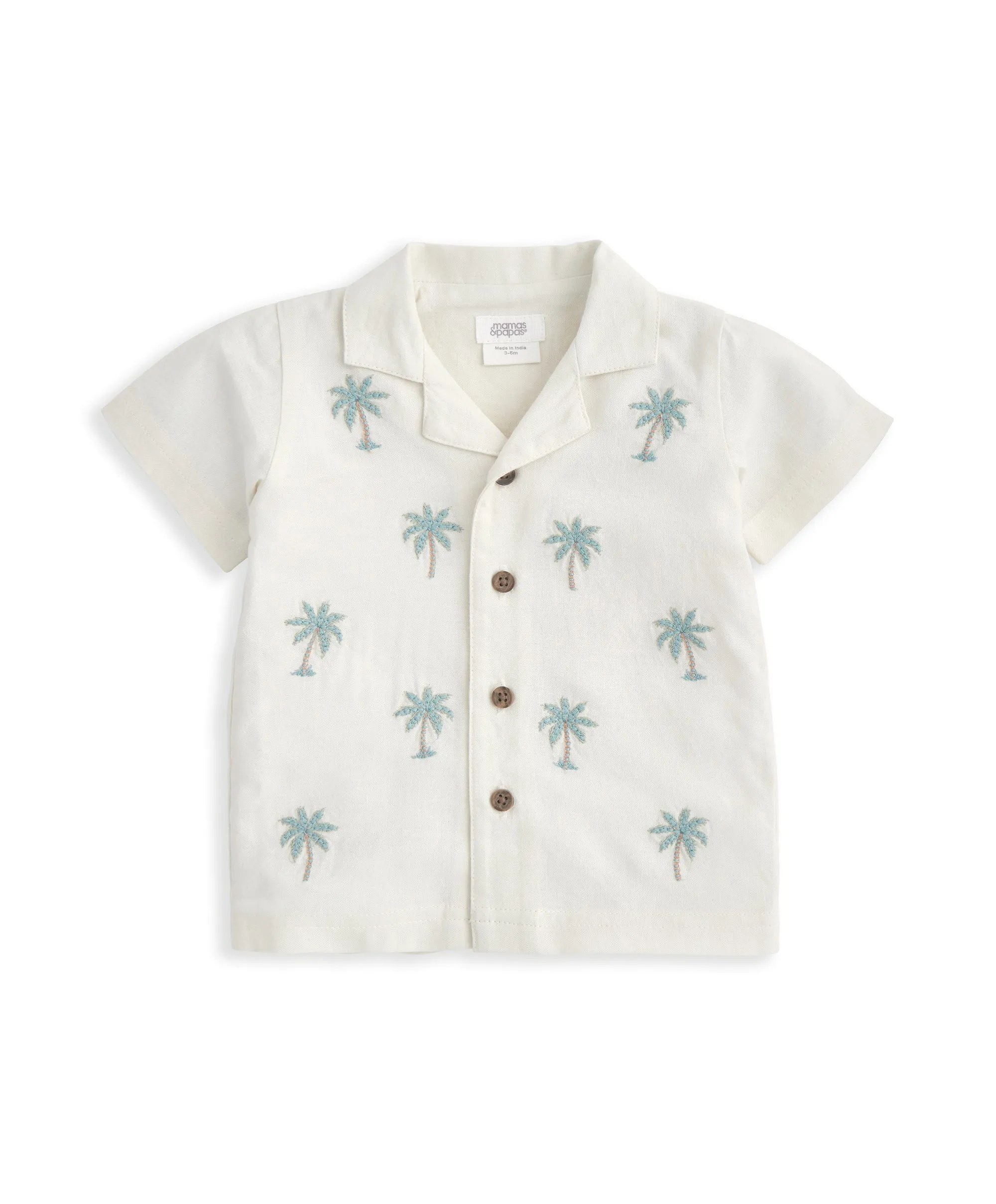 Chemise Brodée Palmier Bébé Enfant Mamas & Papas