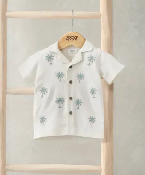 Chemise Brodée Palmier Bébé Enfant Mamas & Papas