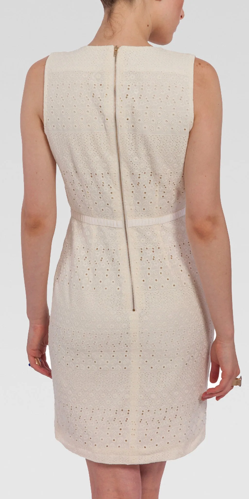 Robe body mini à devant ouvert - Crème
