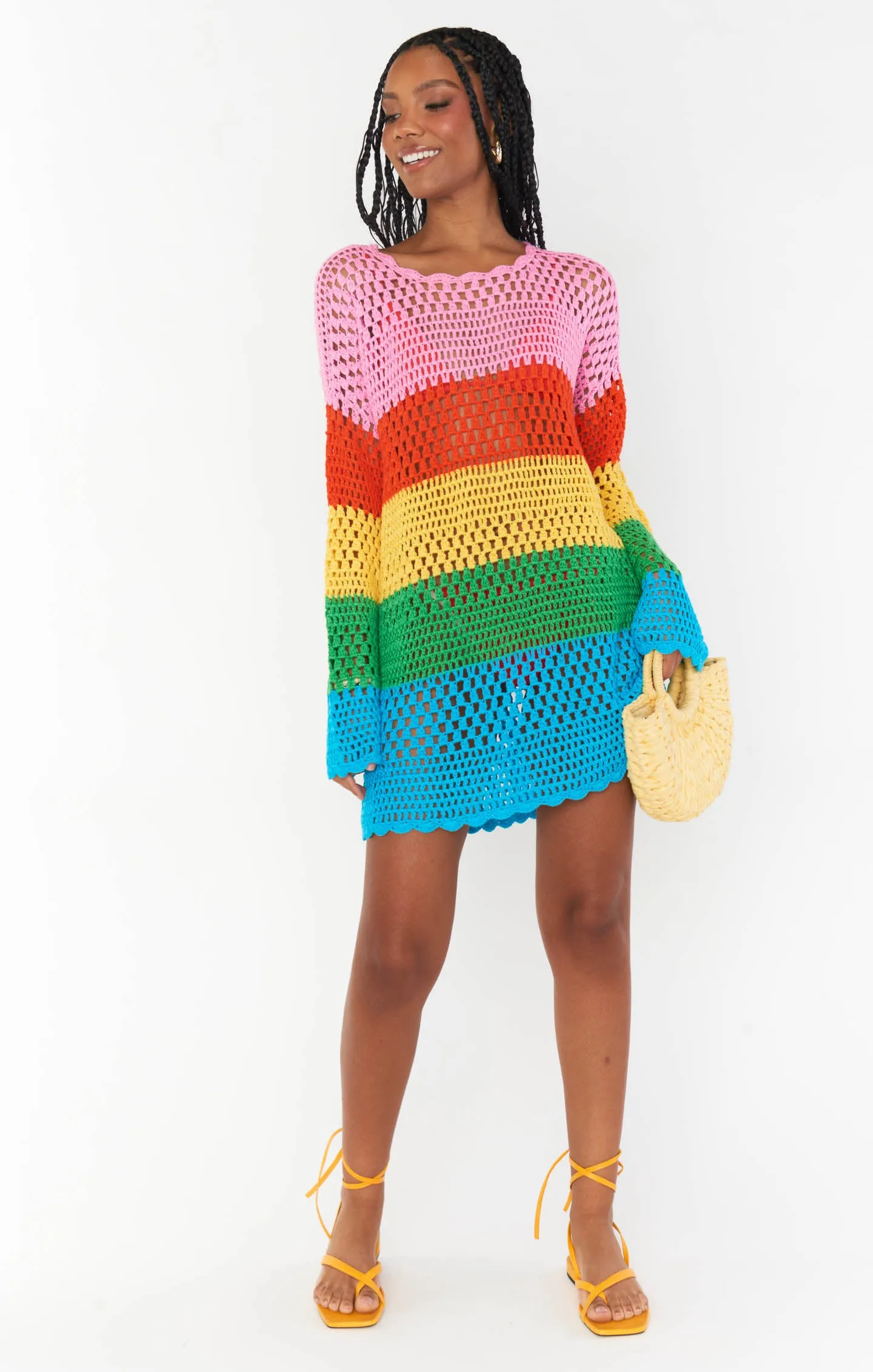 Paula Pullover ~ Rayures vives en crochet